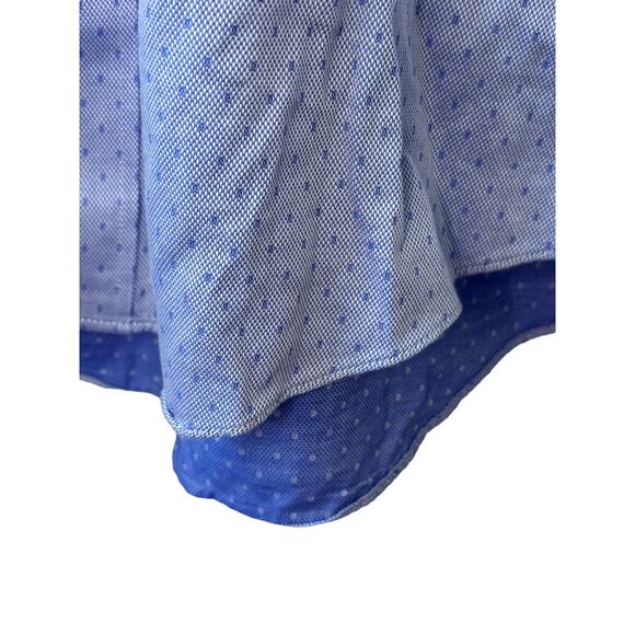 Neiman Marcus Blue Print TRIM Fit 100% Cotton Button-Up Shirt 15 1/2 32/33 - Picture 4 of 8